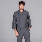 CHAMBRAY ROMBOS GRIS MARENGO / L