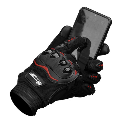 Guantes de Moto Rojo Unisex